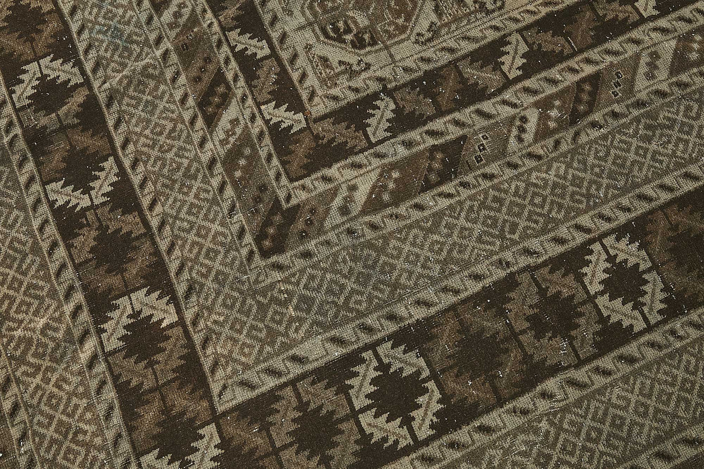 10x13 Beige Antique Ensari Turkmen Rug - 50132