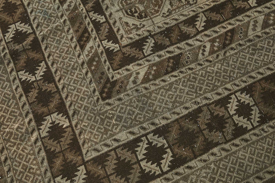 10x13 Beige Antique Ensari Turkmen Rug - 50132