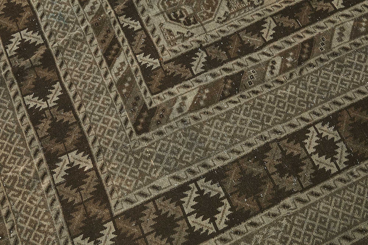 10x13 Beige Antique Ensari Turkmen Rug - 50132