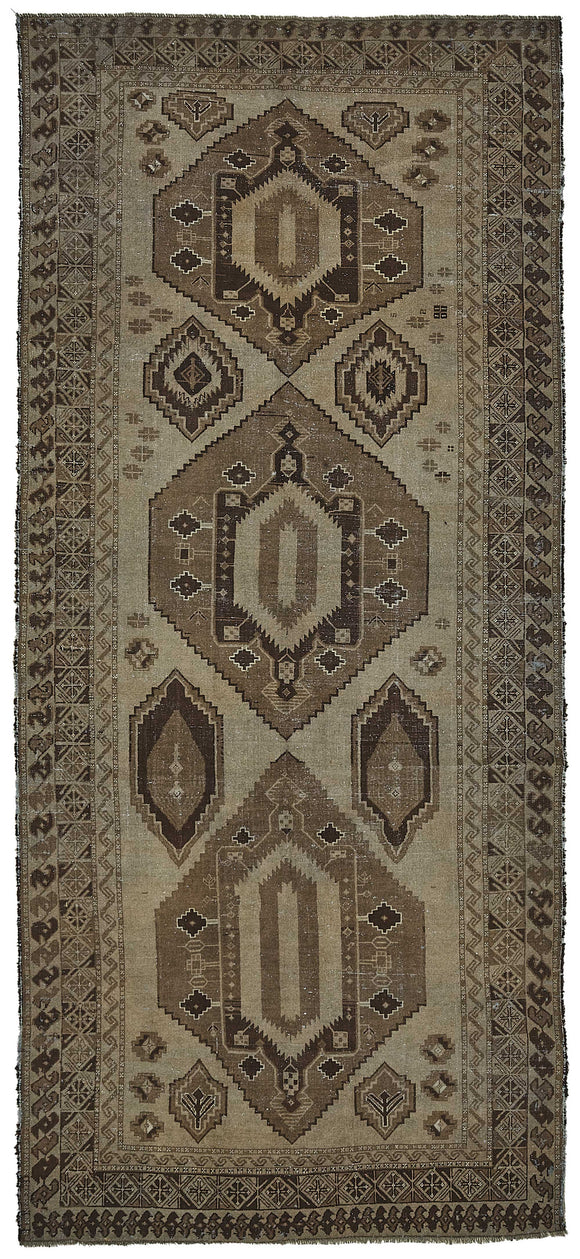 5x13 Beige Antique Ensari Turkmen Rug - 50133
