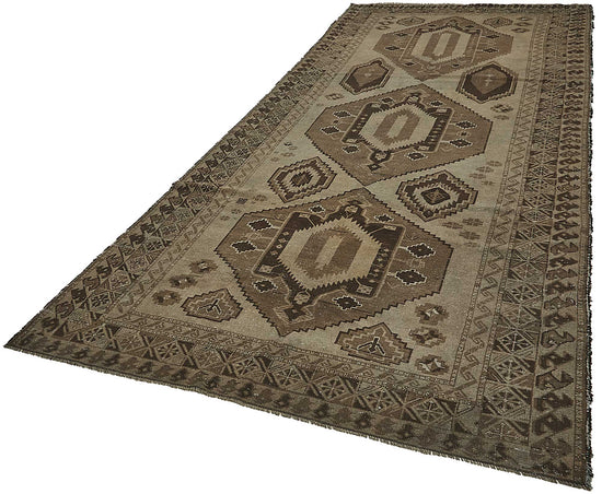 5x13 Beige Antique Ensari Turkmen Rug - 50133