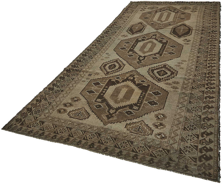 5x13 Beige Antique Ensari Turkmen Rug - 50133