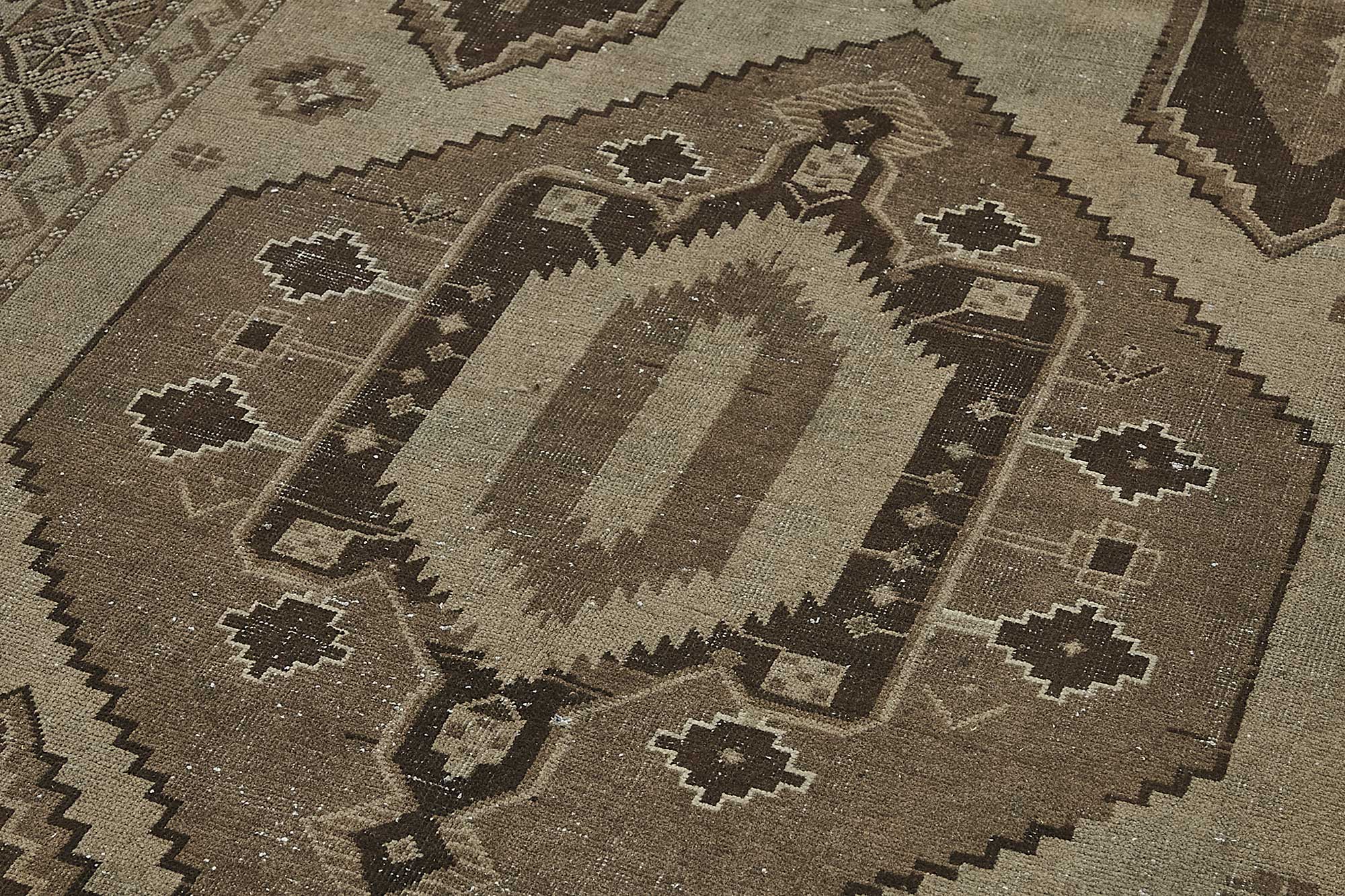 5x13 Beige Antique Ensari Turkmen Rug - 50133