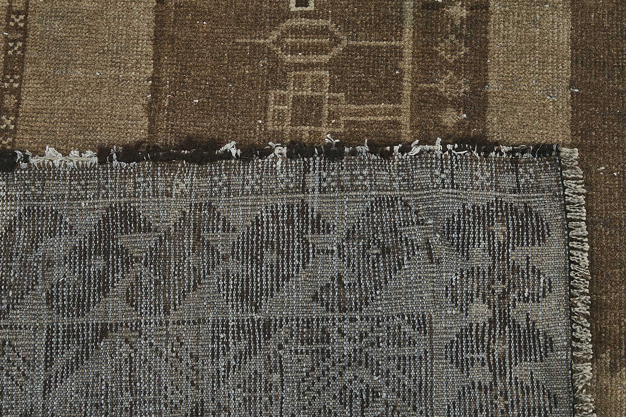 5x13 Beige Antique Ensari Turkmen Rug - 50133