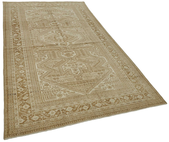 5x9 Beige Antique Afghan Belouch Rug - 50134