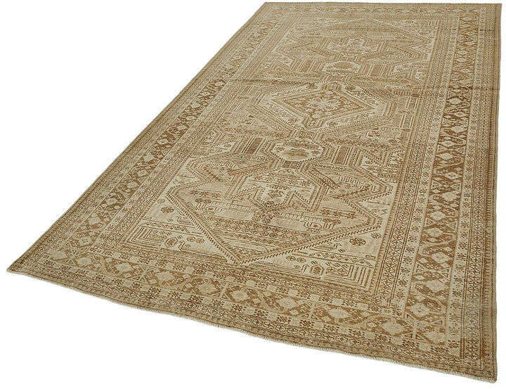 5x9 Beige Antique Afghan Belouch Rug - 50134