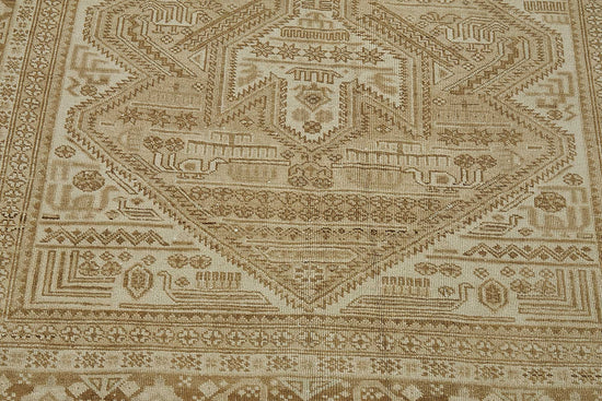 5x9 Beige Antique Afghan Belouch Rug - 50134