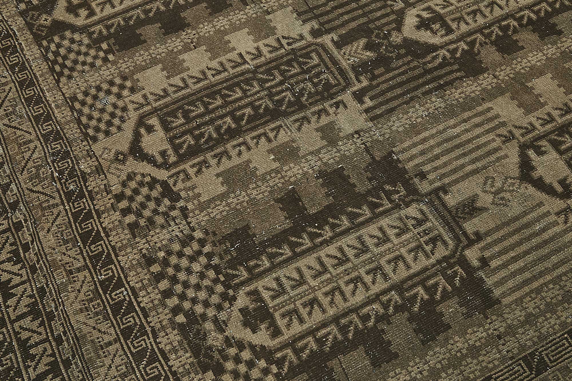 6x10 Beige Antique Afghan Mauri Rug - 50135