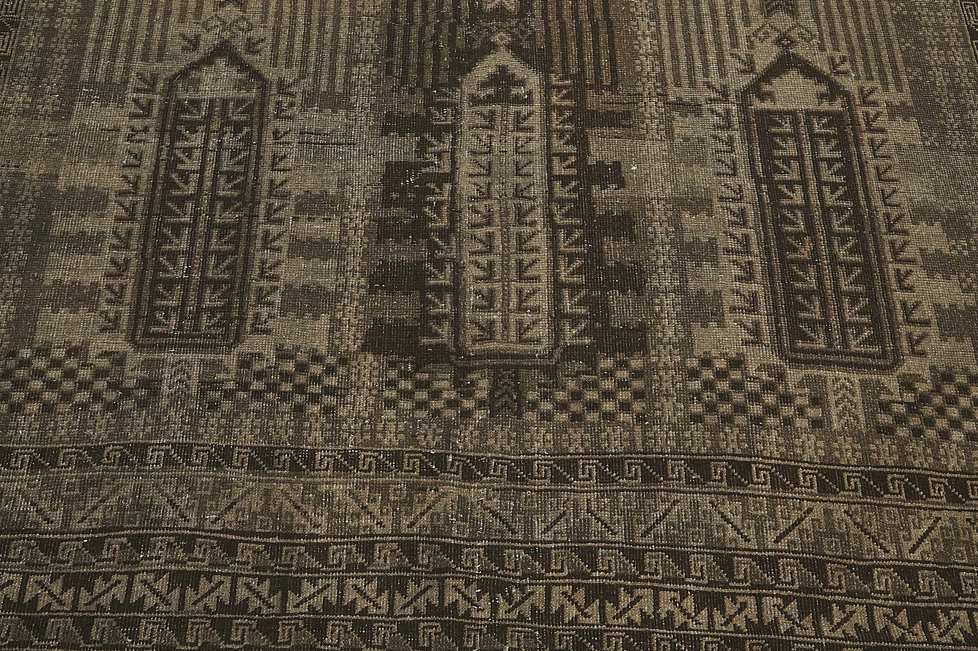 6x10 Beige Antique Afghan Mauri Rug - 50135