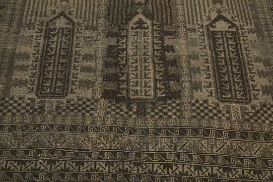 6x10 Beige Antique Afghan Mauri Rug - 50135