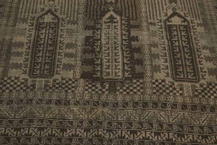 6x10 Beige Antique Afghan Mauri Rug - 50135