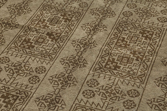 6x10 Beige Antique Afghan Kunduz Rug - 50136
