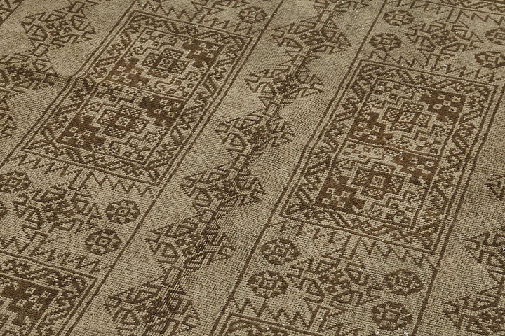 6x10 Beige Antique Afghan Kunduz Rug - 50136