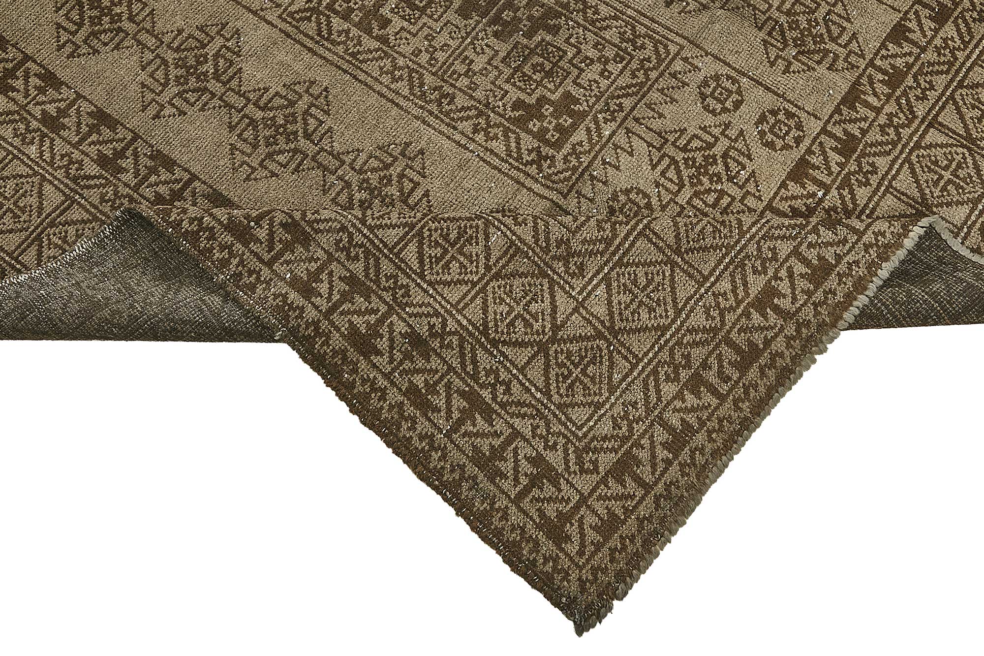 6x10 Beige Antique Afghan Kunduz Rug - 50136