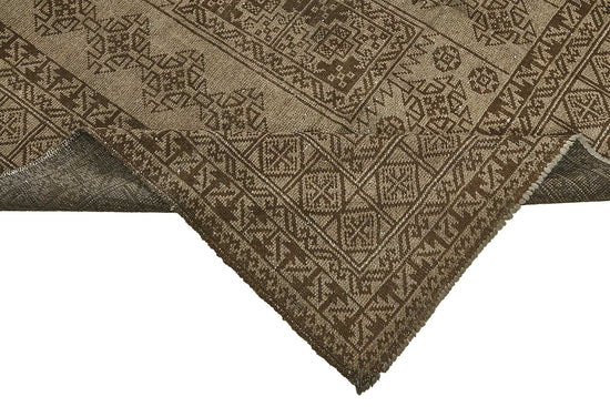 6x10 Beige Antique Afghan Kunduz Rug - 50136