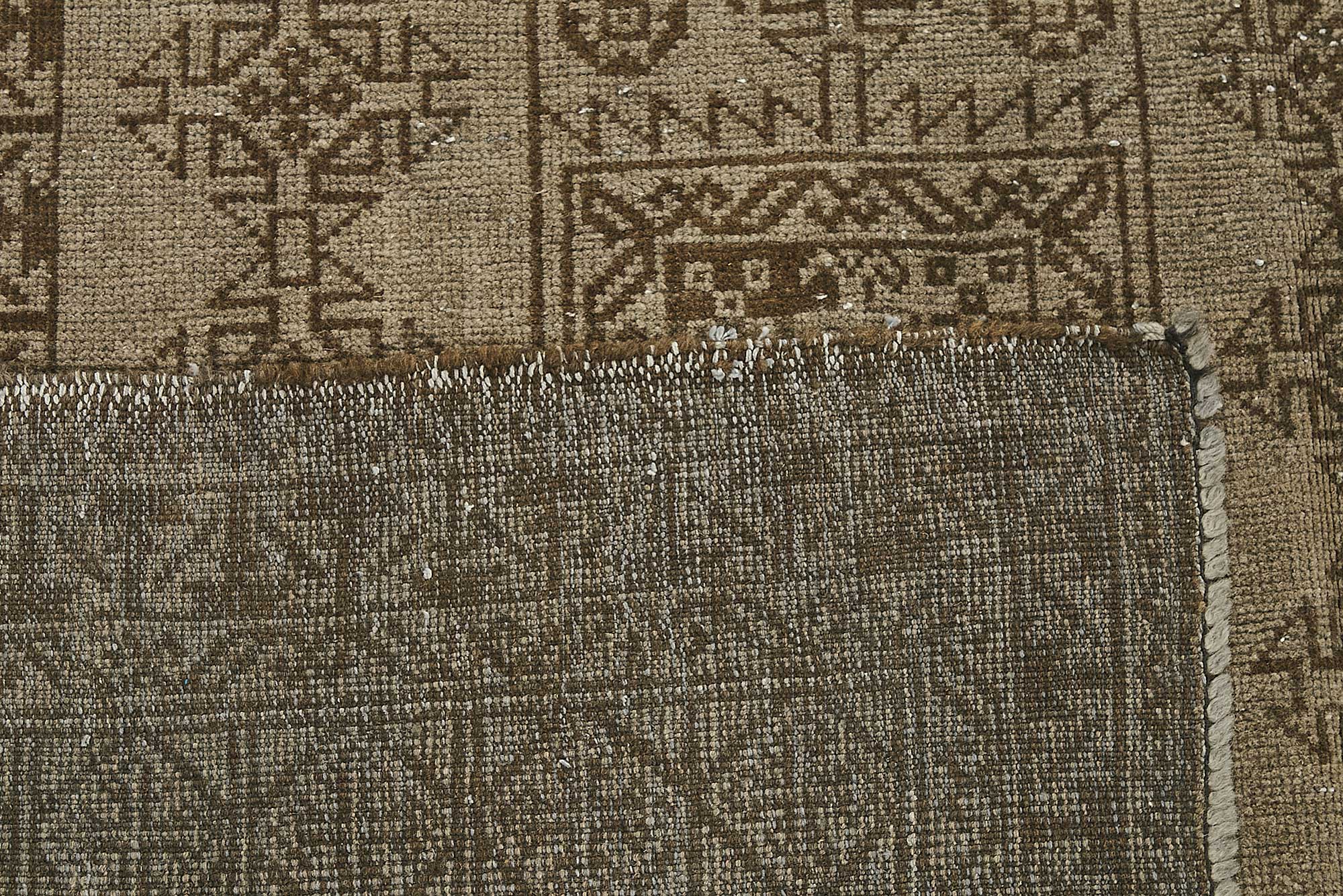 6x10 Beige Antique Afghan Kunduz Rug - 50136