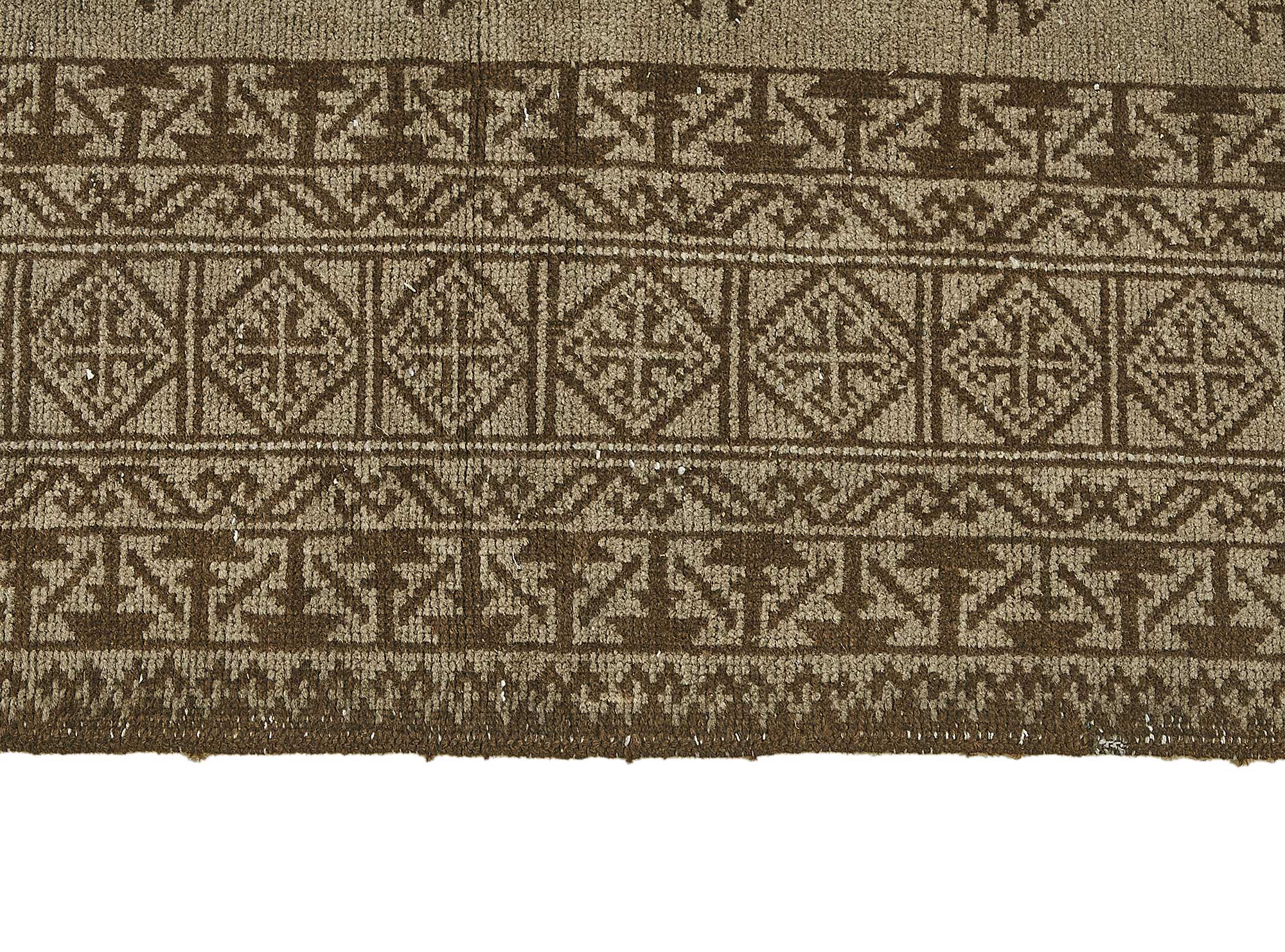 6x10 Beige Antique Afghan Kunduz Rug - 50136