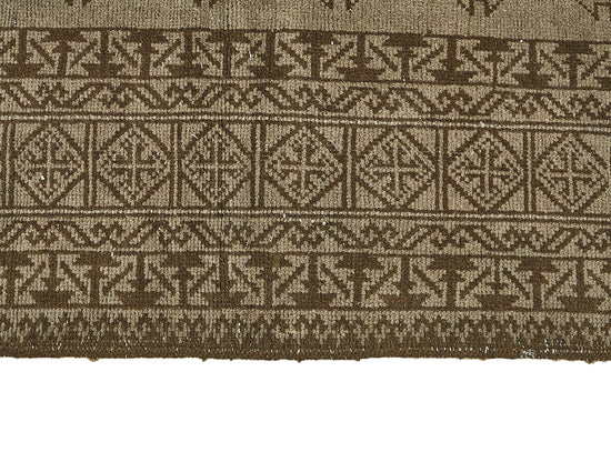 6x10 Beige Antique Afghan Kunduz Rug - 50136
