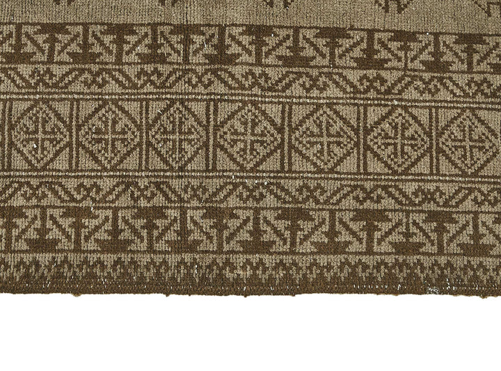 6x10 Beige Antique Afghan Kunduz Rug - 50136