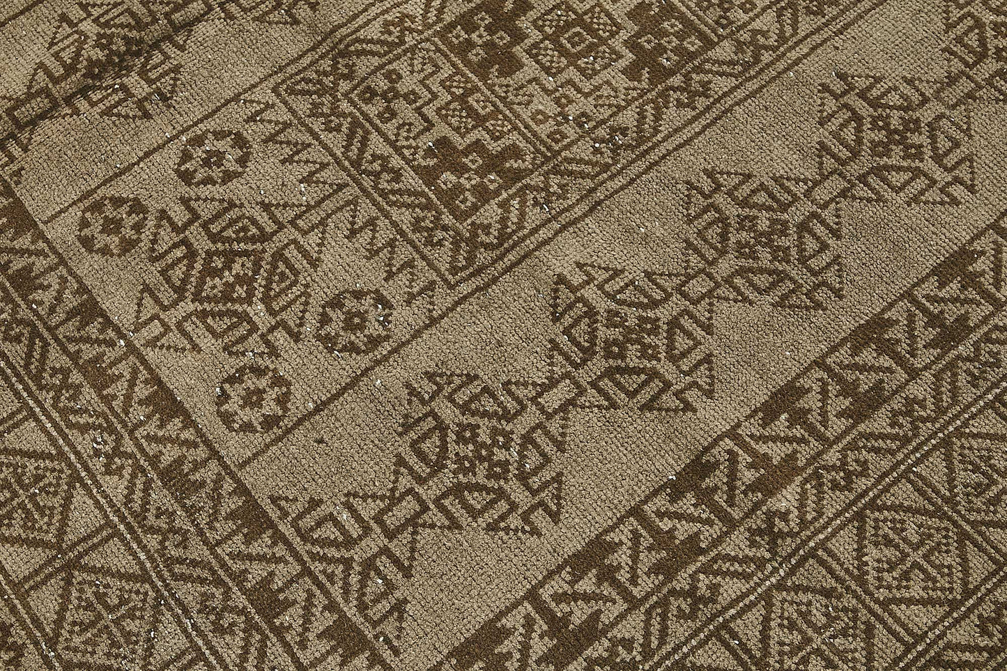 6x10 Beige Antique Afghan Kunduz Rug - 50136