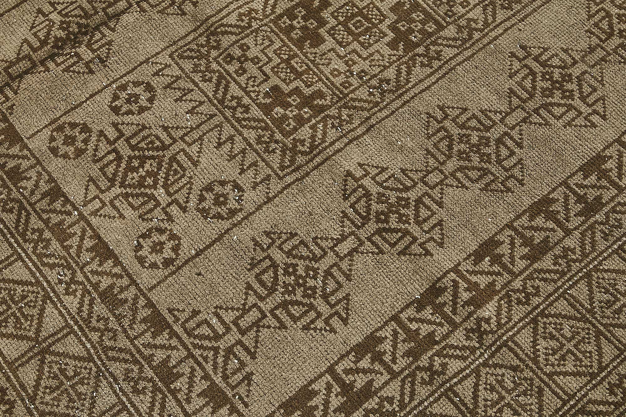 6x10 Beige Antique Afghan Kunduz Rug - 50136