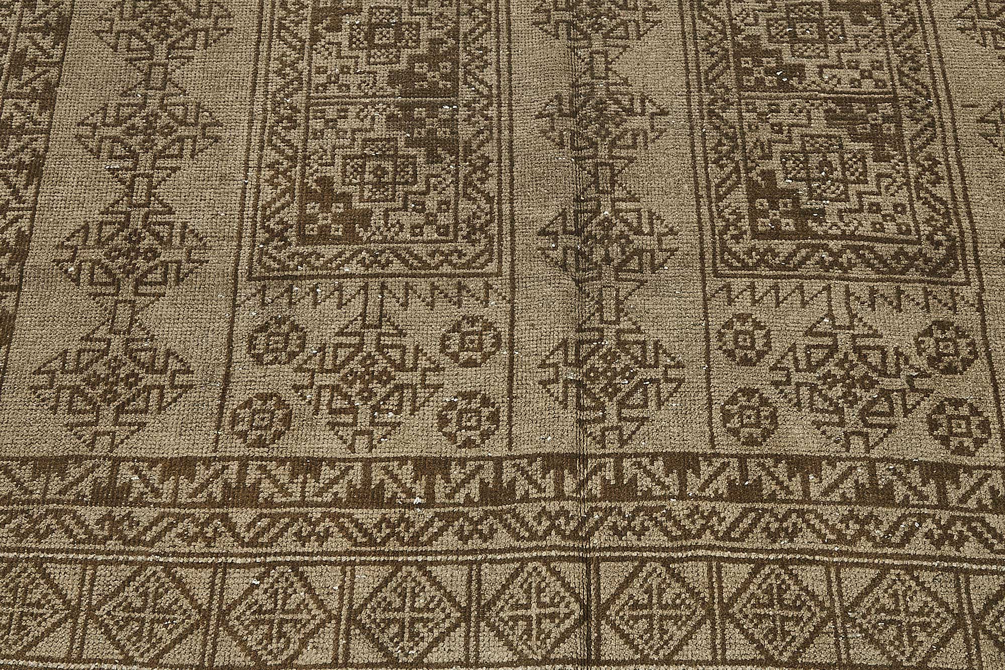 6x10 Beige Antique Afghan Kunduz Rug - 50136