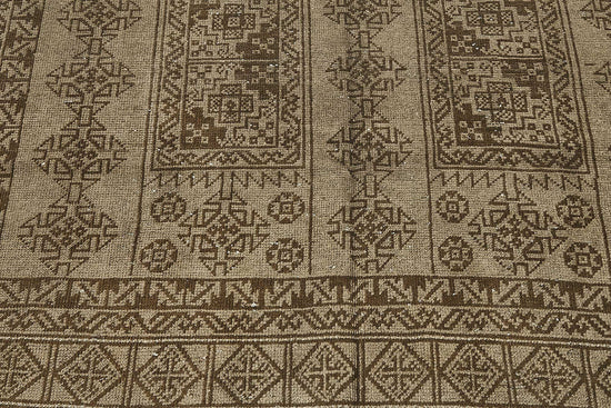 6x10 Beige Antique Afghan Kunduz Rug - 50136