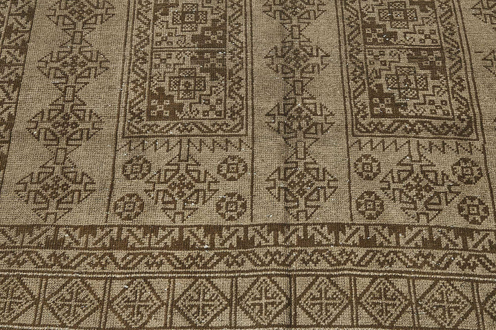 6x10 Beige Antique Afghan Kunduz Rug - 50136