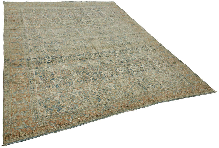 7x9 Beige Antique Persian Shiraz Rug - 50137