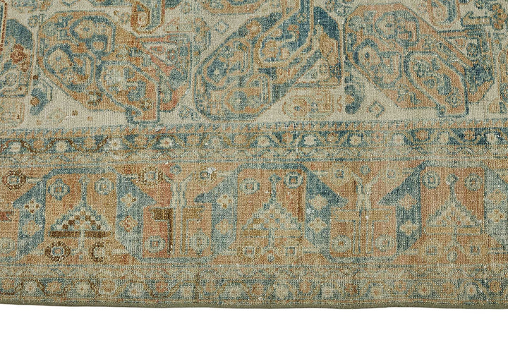 7x9 Beige Antique Persian Shiraz Rug - 50137