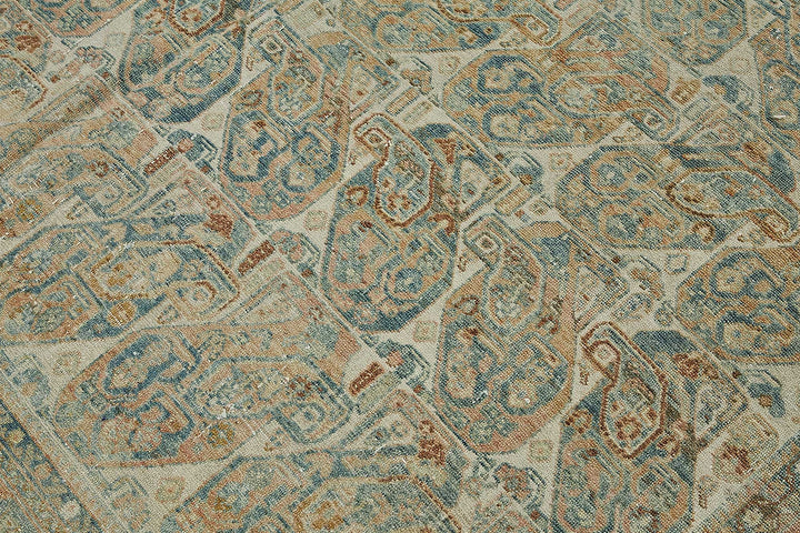 7x9 Beige Antique Persian Shiraz Rug - 50137