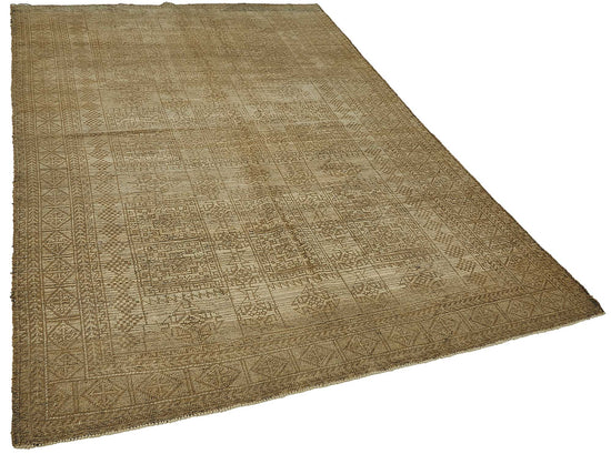 6x8 Beige Antique Afghan Kunduz Rug - 50138