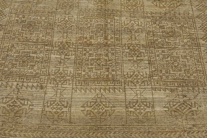 6x8 Beige Antique Afghan Kunduz Rug - 50138