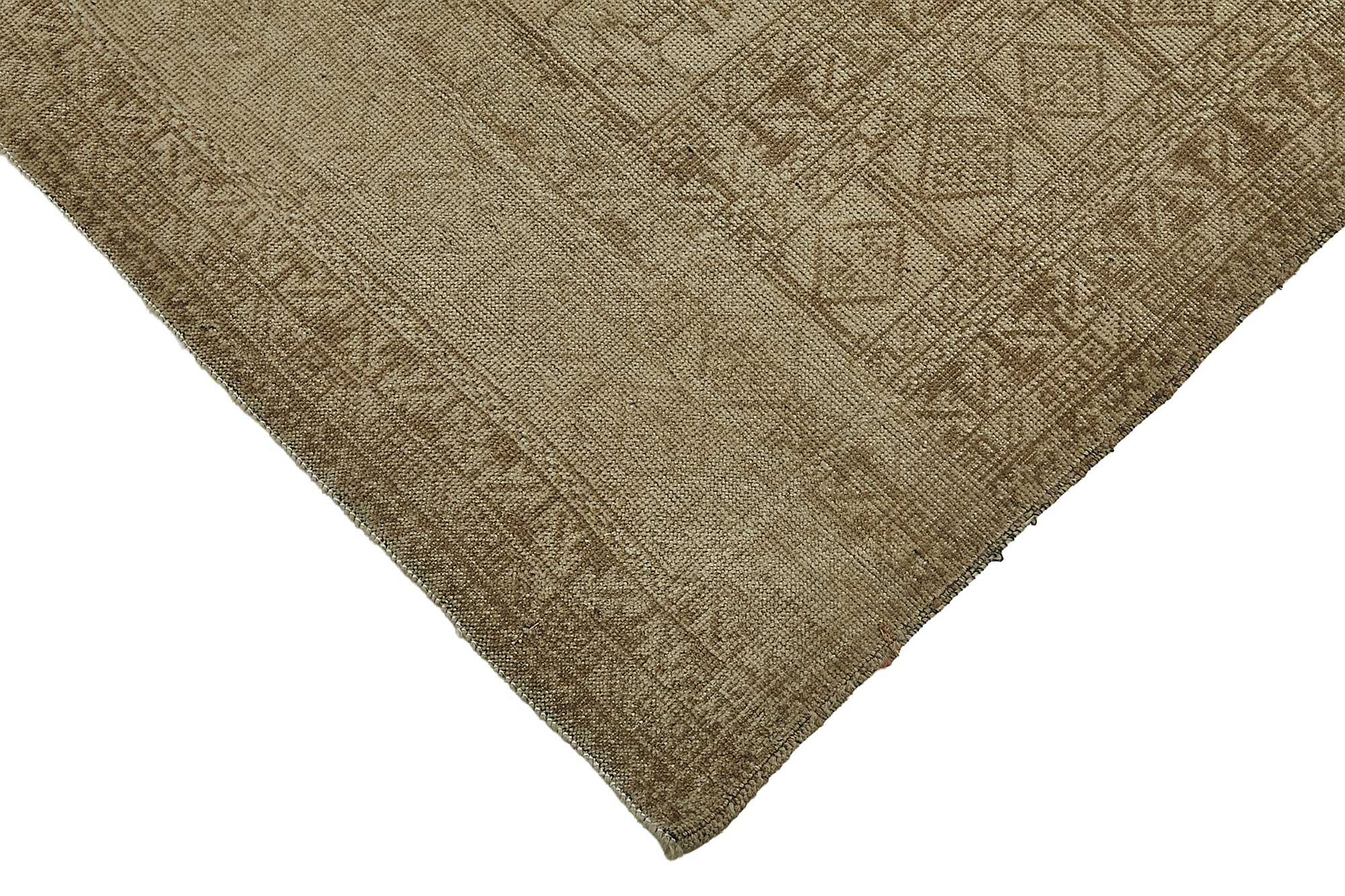 6x9 Beige Antique Afghan Kunduz Rug - 50139