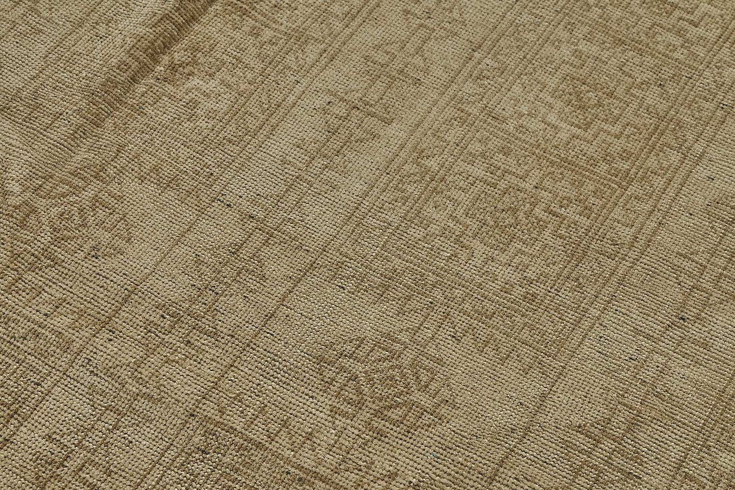 6x9 Beige Antique Afghan Kunduz Rug - 50139