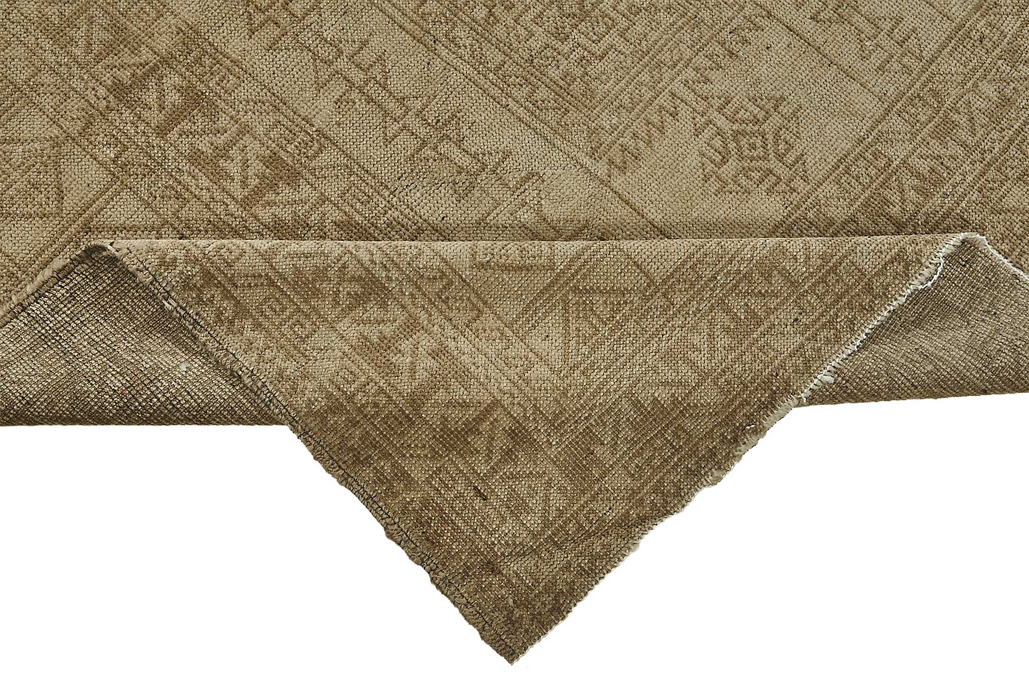 6x9 Beige Antique Afghan Kunduz Rug - 50139