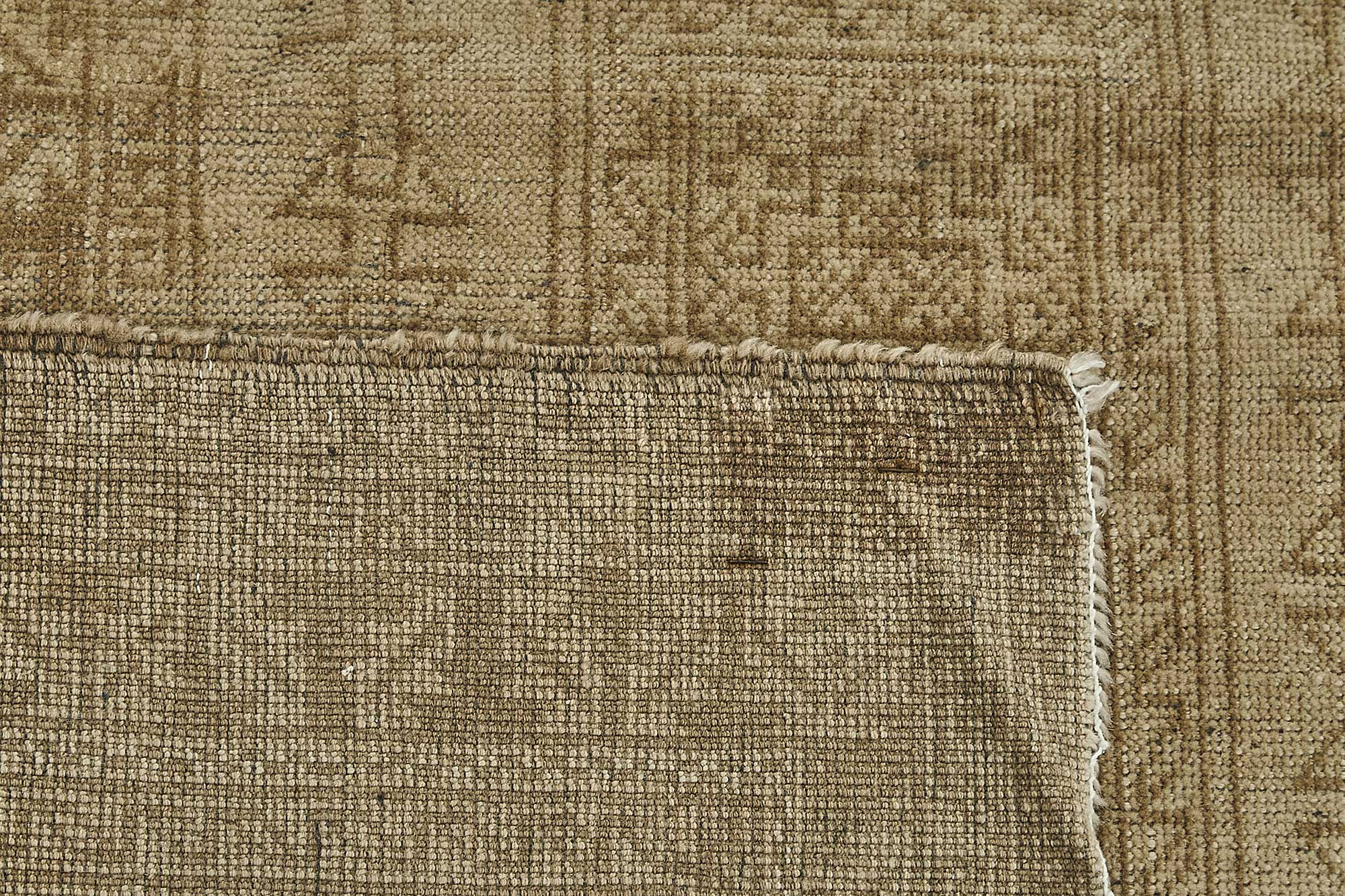 6x9 Beige Antique Afghan Kunduz Rug - 50139