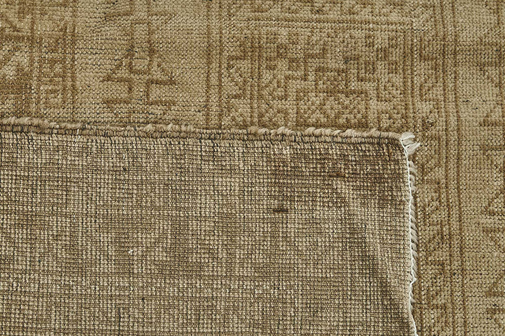 6x9 Beige Antique Afghan Kunduz Rug - 50139