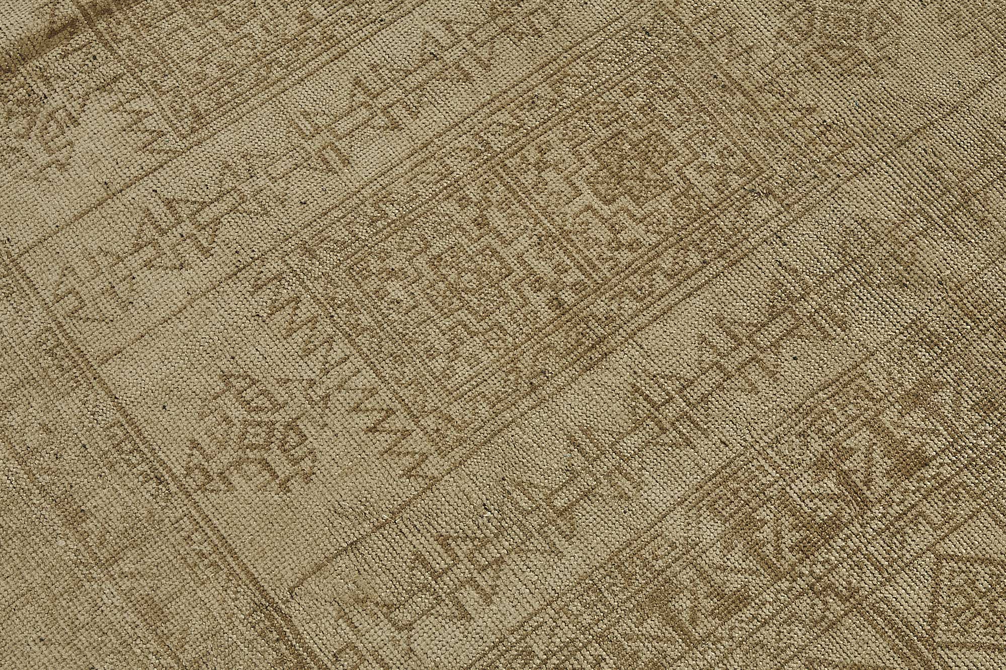 6x9 Beige Antique Afghan Kunduz Rug - 50139