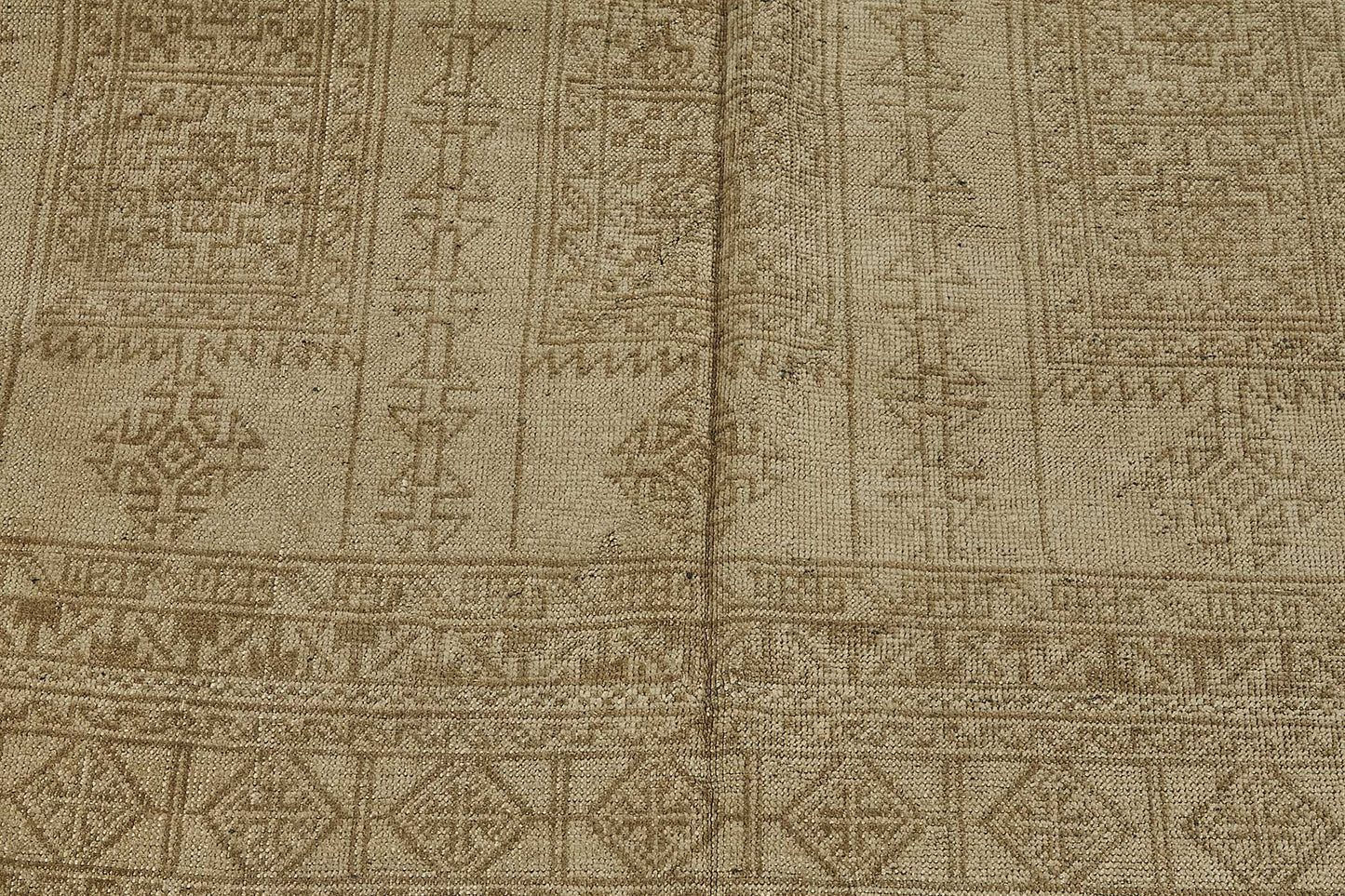 6x9 Beige Antique Afghan Kunduz Rug - 50139
