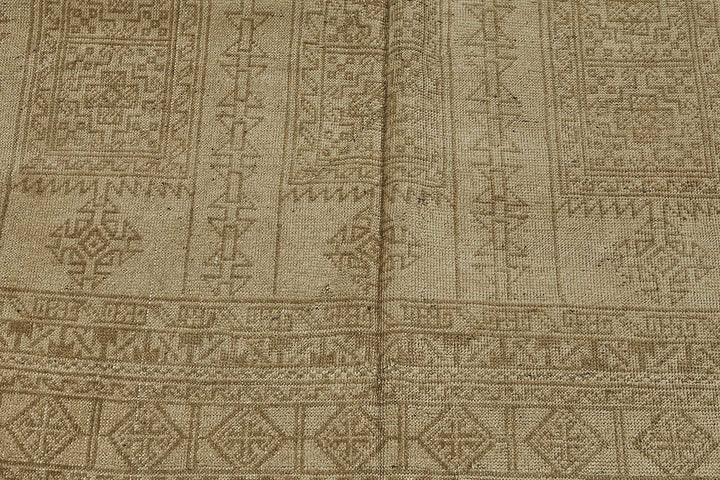 6x9 Beige Antique Afghan Kunduz Rug - 50139