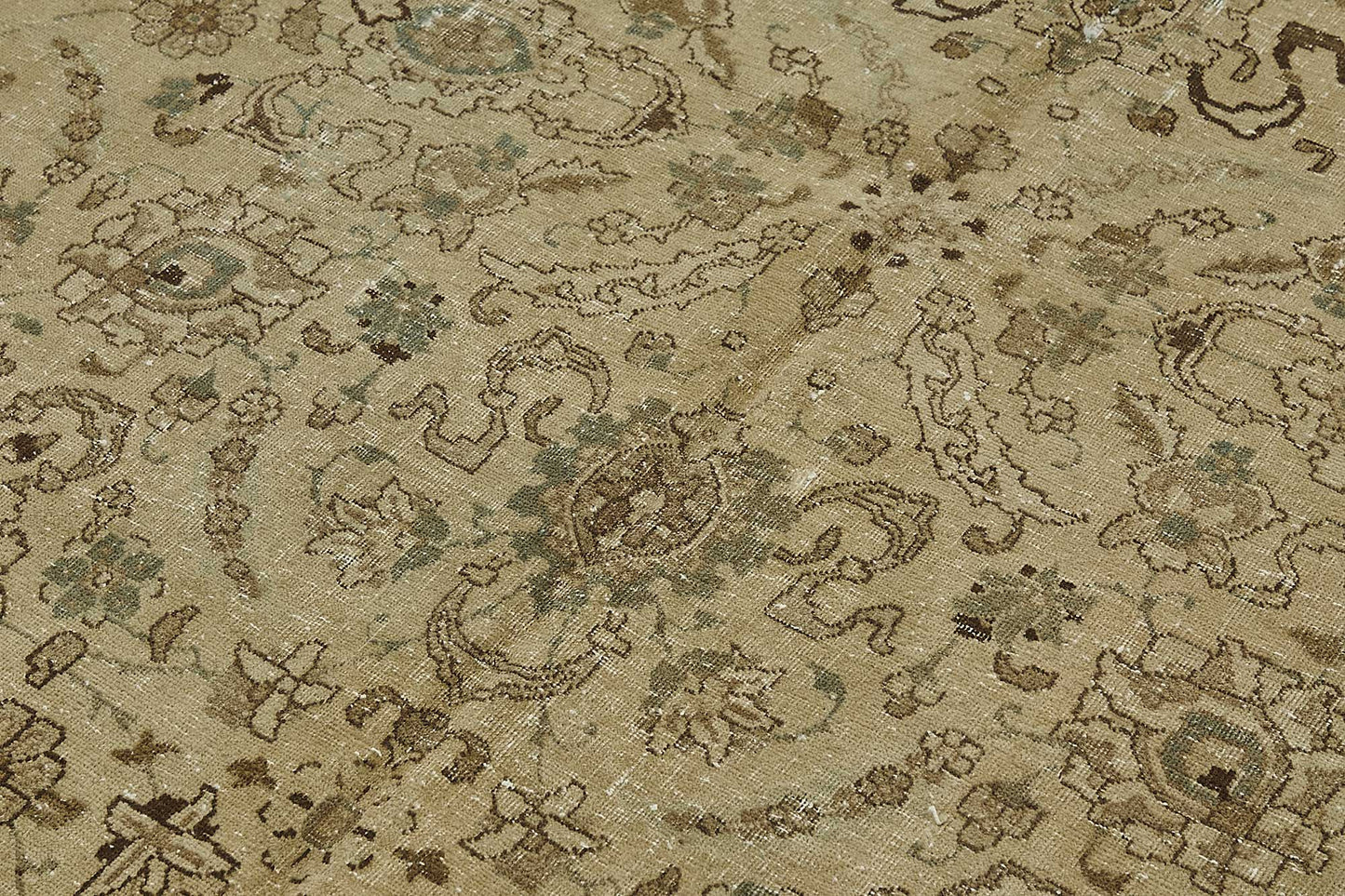7x10 Beige Antique Persian Hamedan Rug - 50140