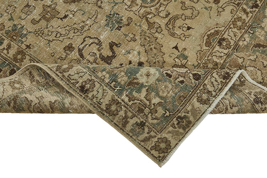 7x10 Beige Antique Persian Hamedan Rug - 50140