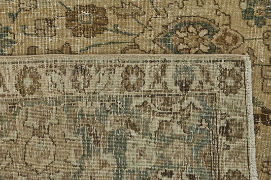 7x10 Beige Antique Persian Hamedan Rug - 50140