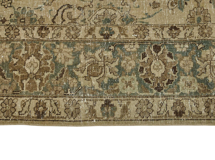 7x10 Beige Antique Persian Hamedan Rug - 50140