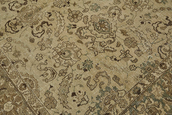 7x10 Beige Antique Persian Hamedan Rug - 50140