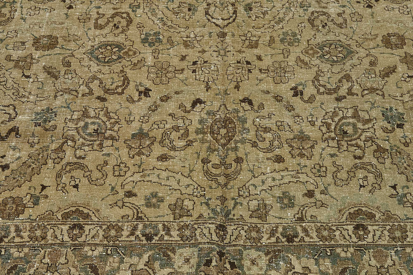 7x10 Beige Antique Persian Hamedan Rug - 50140