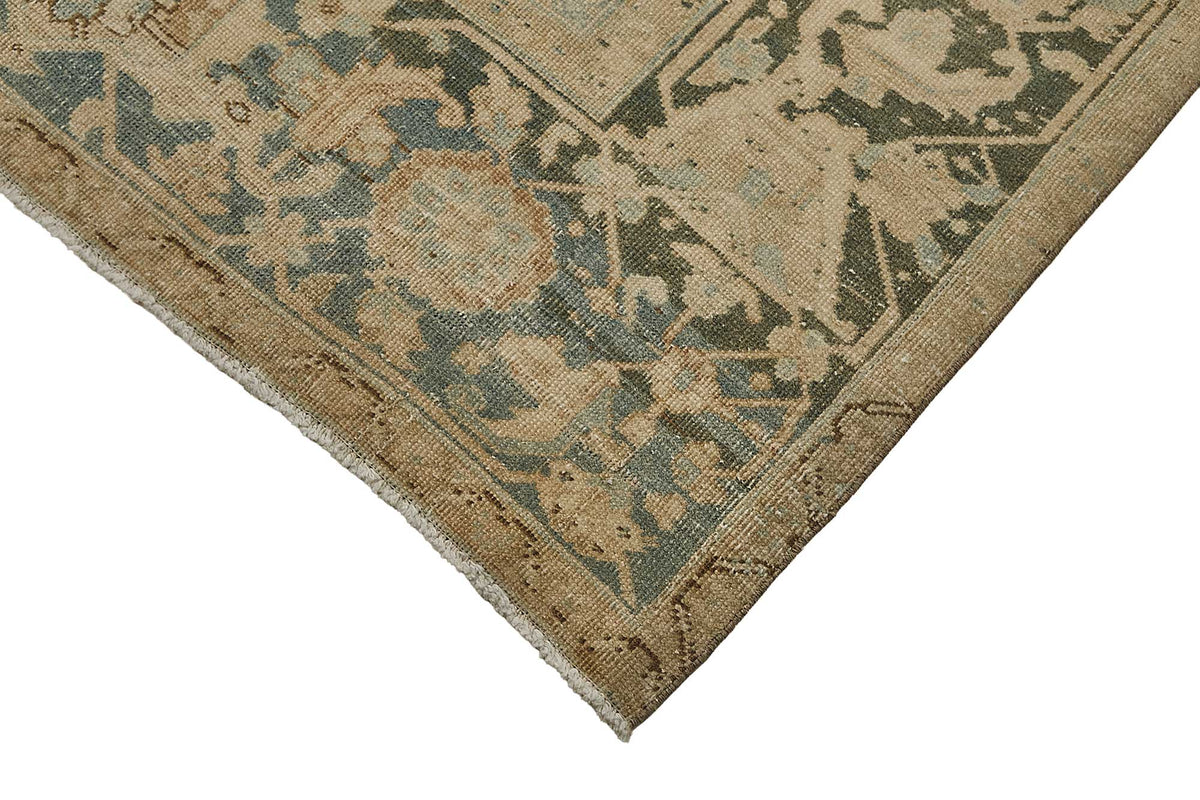 9x12 Beige Antique Persian Heriz Rug - 50141