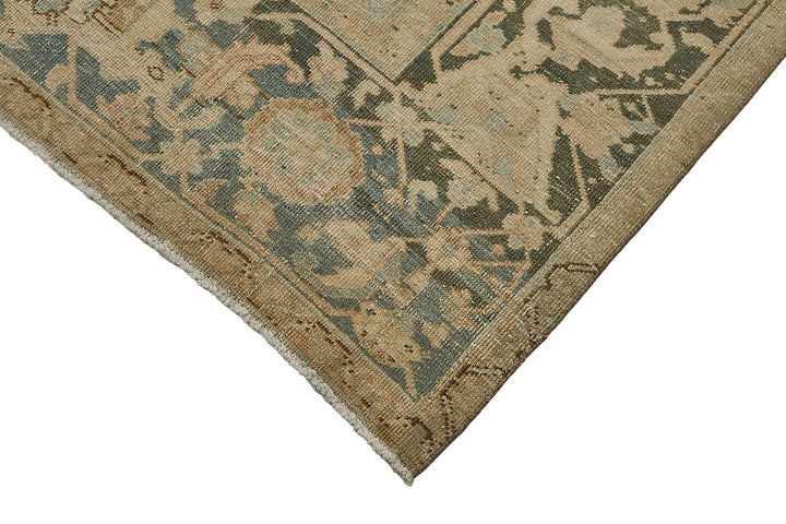 9x12 Beige Antique Persian Heriz Rug - 50141
