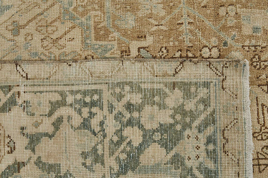 9x12 Beige Antique Persian Heriz Rug - 50141